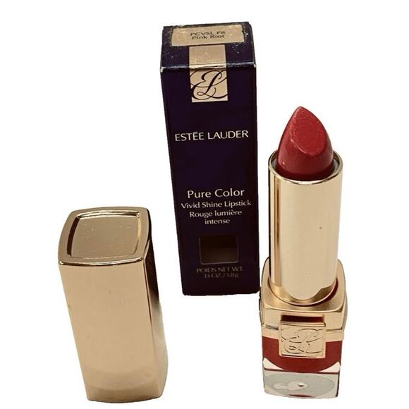 Estee Lauder Pure Color Vivid Shine Lipstick Pink Riot PCVSL F8 New Sealed - Picture 1 of 8